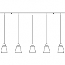 A-Line Five Light In-Light Chandelier